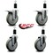 Service Caster 5'' Gray Poly Swivel 1-3/8'' Expanding Stem Caster Set 2 Total Lock Brakes, 4PK SCC-EXTTL20S514-PPUB-2-S-2-138 - alternate 2